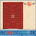 JK-AF9018 JieKai acabado de acero de madera de la puerta blindada / puerta blindada italiana / superficie interior acabado de acero puerta de armadura de madera